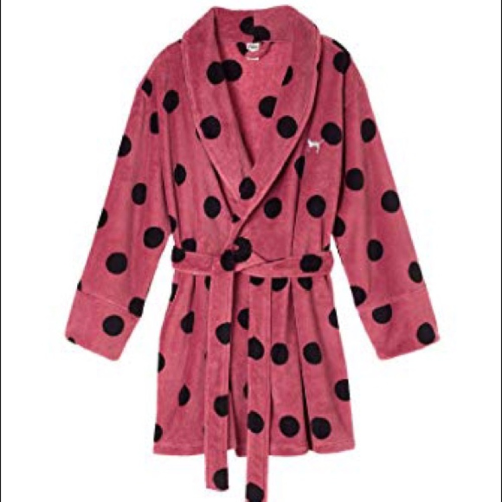 ❌TRADED❌🖤VS PINK Cozy Plush Robe🖤 - Picture 3 of 4